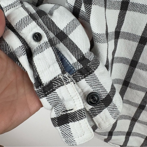 American Eagle Shirt Mens Small White Plaid Pocket Heavyweight Dad Button cotton - Picture 9 of 9